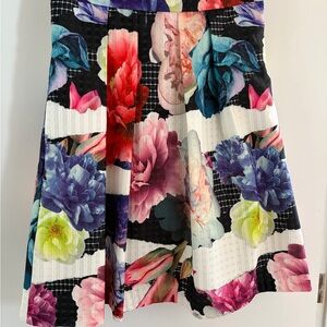 Tristan Multicolor Patterned Skirt